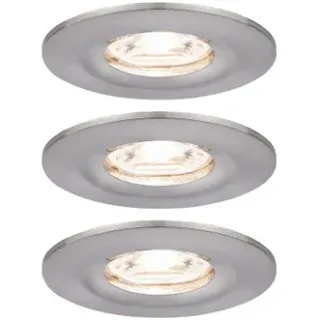 Paulmann Inbouwspot Led Nova Mini Ijzer 3x4w Staal geborsteld