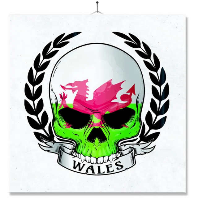 MC Living Tegel Met Opdruk | Schedel | Vlag | Wales Ontwerp 2