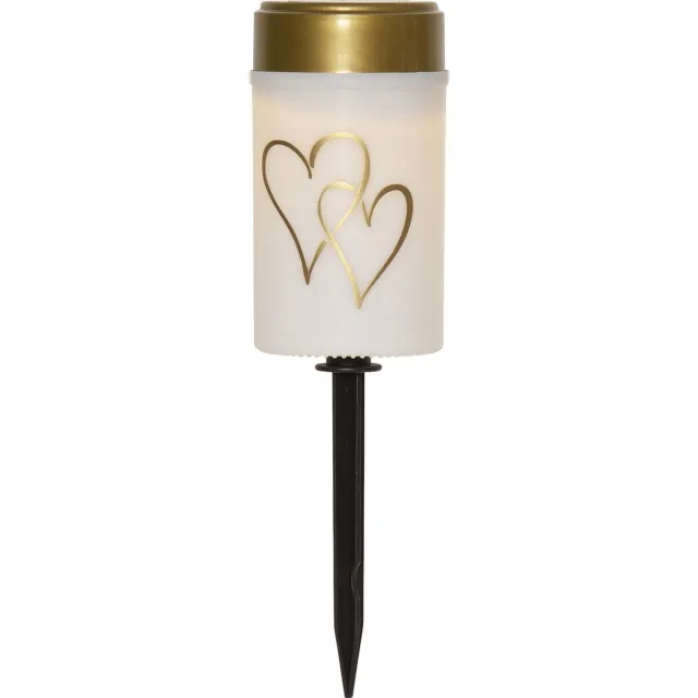 Star Trading Solar tuinverlichting Graflicht - Candle Hearty White - 12 cm wit
