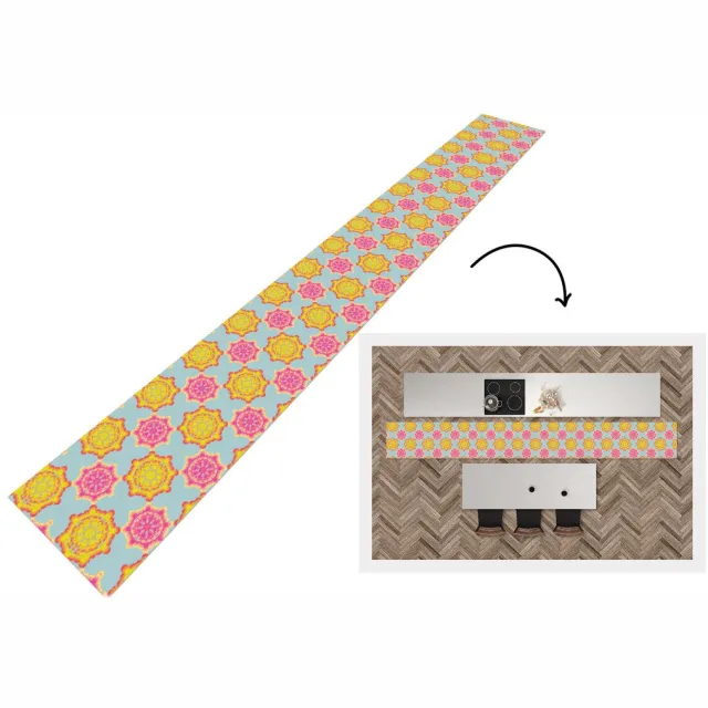 KitchenYeah Keukenloper - Keukenmat vinyl Flower Power - Design - Hippie - Keukenmatten loper - Keuken vloerkleed tapijt, foto 4