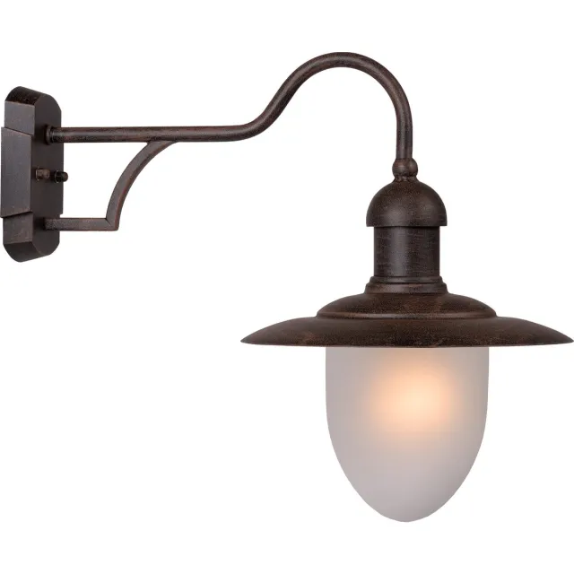 Lucide ARUBA - Wandlamp Binnen/Buiten - Ø 25 cm - 1xE27 - IP44 - Roest bruin