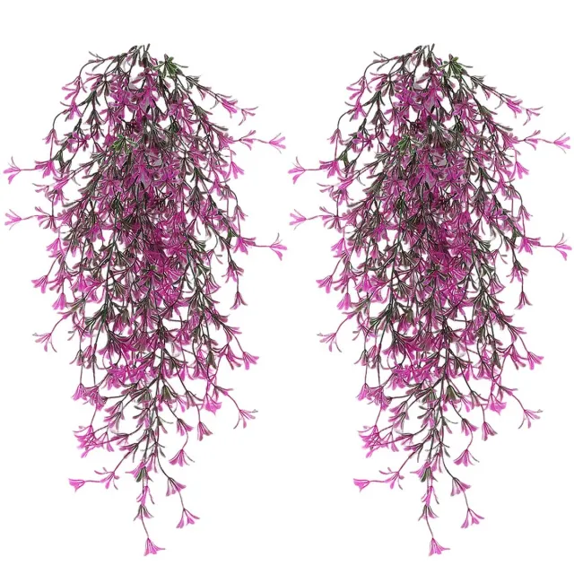 Ibenzoa Levensechte Kunstmatige Hangplanten Set van 2 voor Binnen en Buiten Decoratie roze