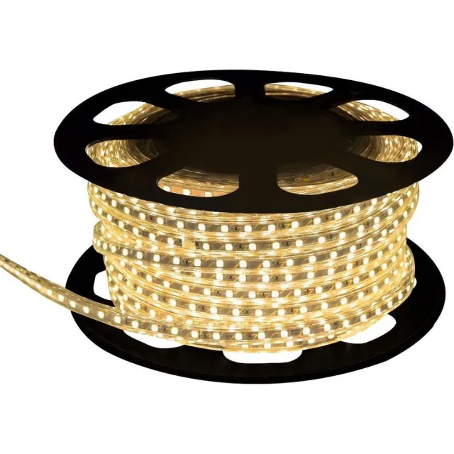 ABC-Led Warm wit LED Strip Outdoor IP68 - 25 Meter - 220V - Matel