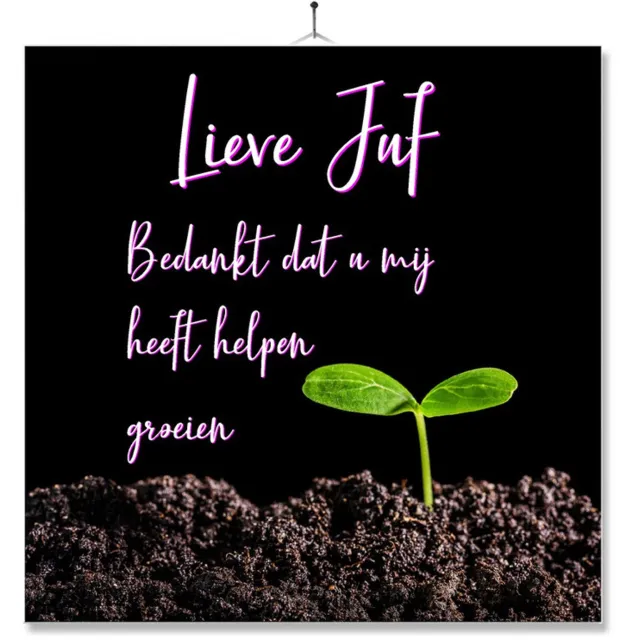 MC Living Tegel Met Opdruk | Geschenk | Kado | Lieve juf bedankt Multi-Color