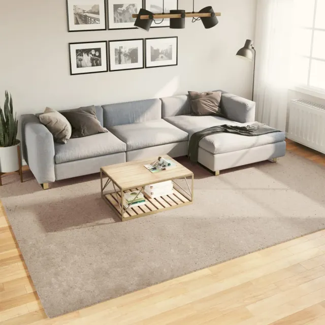 vidaXL Vloerkleed HUARTE laagpolig zacht wasbaar 240x340cm zandkleurig, foto 2