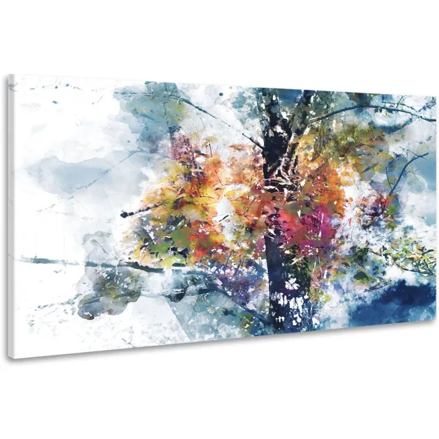 karo-art Schilderij - Boom in herfst (print op canvas), 2 maten, Premium print Multikleur