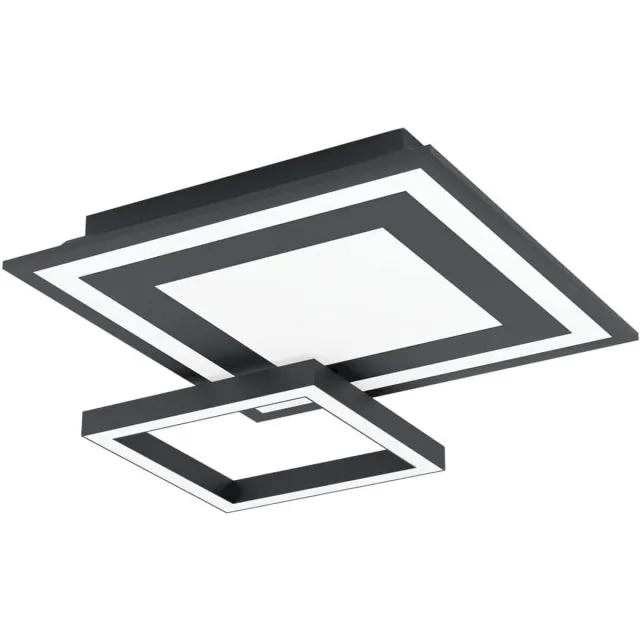 Eglo 32161 LED paneel plafondlamp Crosslink SAVATARILA-C zwart L:45cm B:45cm H:7cm dimbaar 2700-6500K met Connect functie wit