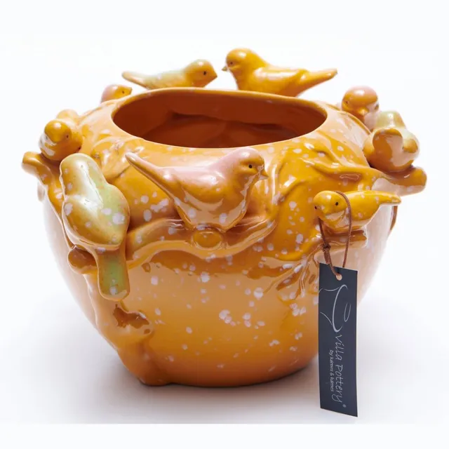 Vaas - Villa Pottery - Decoratie - Woondecoratie - porselein - waterdicht - Chico 1_3 Orange