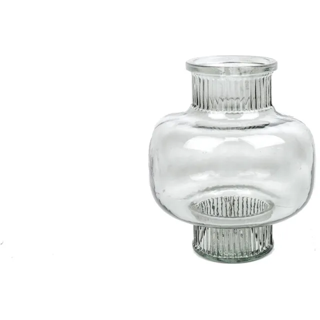 Housevitamin Vaas 'Smokey' (Rookglas, 20cm) grijs