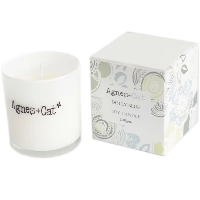 Ancient Wisdom 2 x 200g Sojawas Geurkaars in Geschenkdoos - Dolly Blue