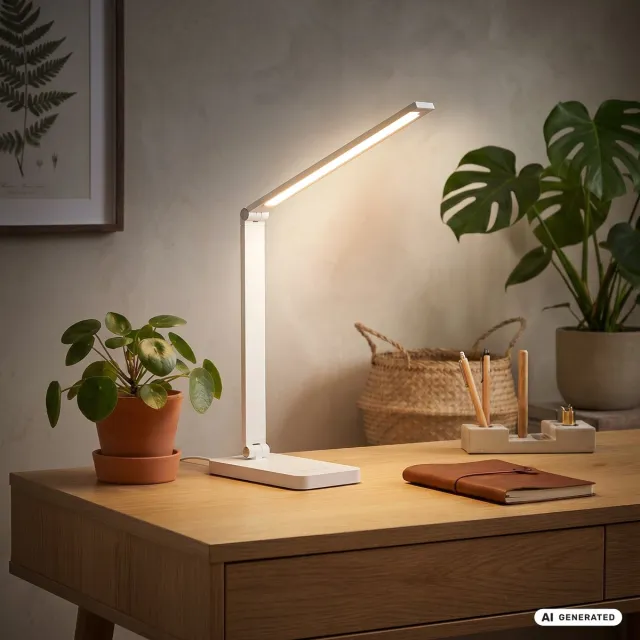 Briloner Rick – Bureaulamp led – CCT tafellamp – dimbaar tafellampje met touchbediening – USB-C – h.: 38cm – wit