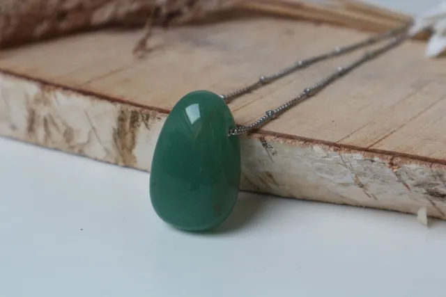 Natural Blooming Edelsteenketting Aventurijn - Ketting - Sierraad - Cadeau - Gift - Groen - Krachtig - Groei - Hartchakra