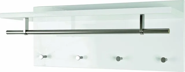 بوتر Wandkapstok – premium wandkapstok – Kapstok hangend – luxe kapstok Wit-roestvrijstalen look