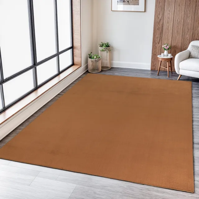Muratap Relax Samba - Wasbaar Effen Vloerkleed - Uni Tapijt - Goud- 200x290 CM
