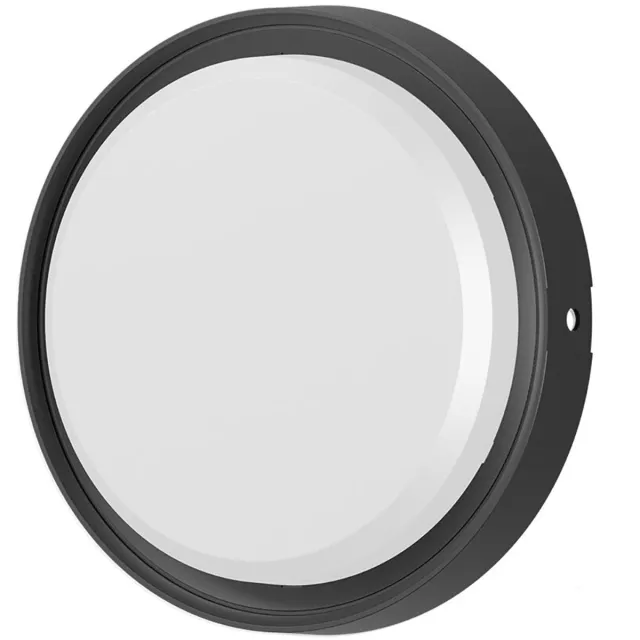 BES LED LED Buiten Wandlamp met Bewegingssensor - Brinton LED Bulkhead - 18W 2020lm - IP65 Waterdicht - 840 Natuurlijk Wit 4000K - Rond - Zwart