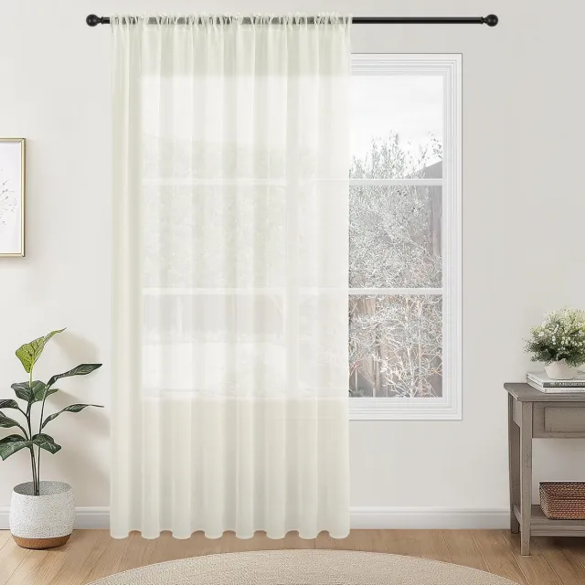 Unyqoos Elegante semi-transparante witte gordijnen voor sfeervolle raamdecoratie