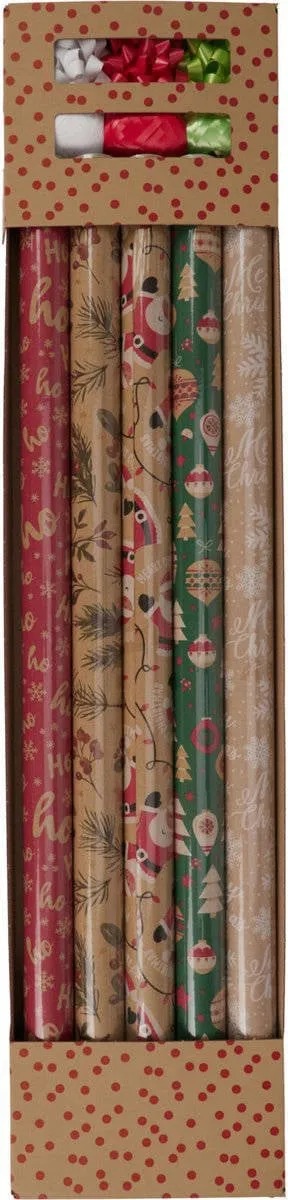 Home & Styling Collection pakpapier set 11dlg Bruin