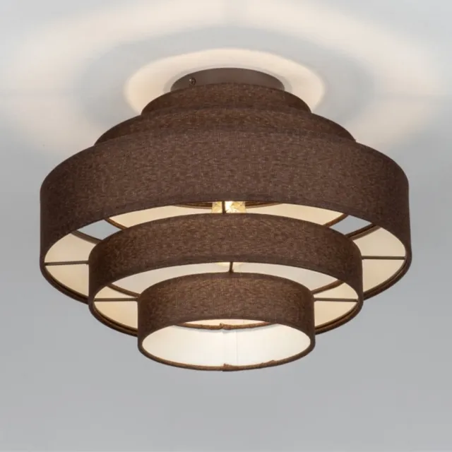 Lumidora Plafondlamp 75424 - Plafonniere - POLIGNANO - E27 - Bruin - Metaal - ⌀ 40 cm