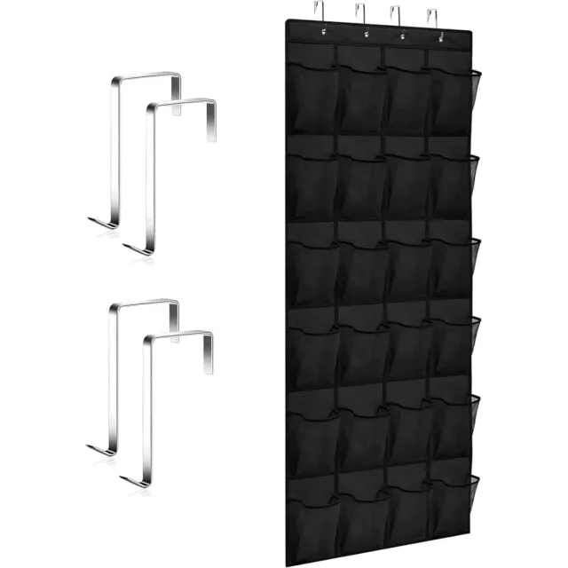 DailySupplies® Schoenenzak Hangend - Schoenen Opbergsysteem Deur - Schoenenrek Hangend - Zwart
