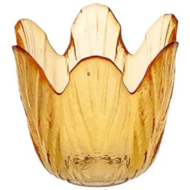 HBX Natural Living Waxinelichthouder tulp oranje Ø8xH8cm