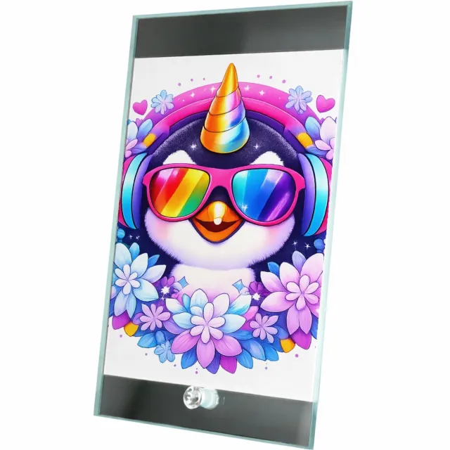 Mr Cadeautjes Glasframe 15 x 23 - design Een speels karakterportret dat een alledaags dier opwaardeer | cadeau Wit