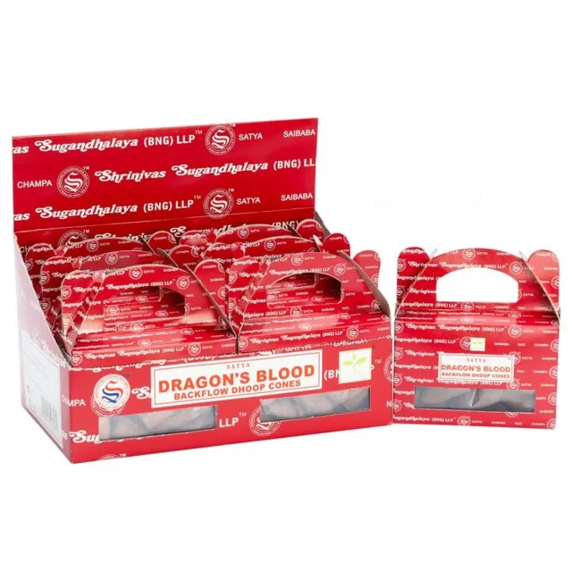 Ancient Wisdom 6 Doosjes met - Satya Dragon's Blood Backflow Dhoop Cone multicolor