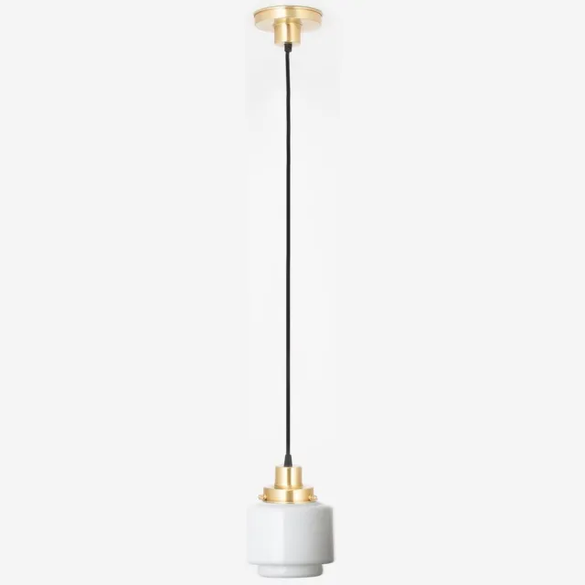 Coloured by Art Hanglamp aan snoer Getrapte Cilinder Small 20's Messing - Art Deco Trade