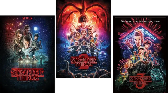 Posterpoint Stranger Things posters - set van 3 verschillende posters - Netflix - Eleven - formaat 61 x 91.5 cm multi