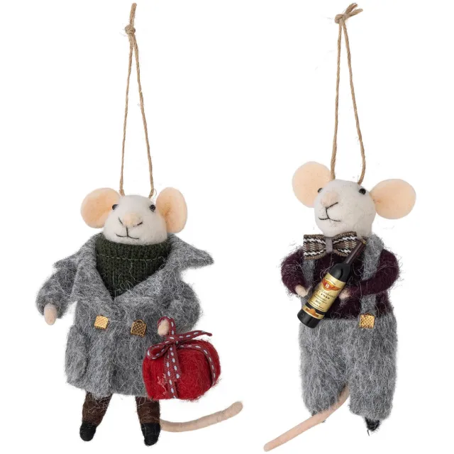 Bloomingville kerstornament Peo - grijs