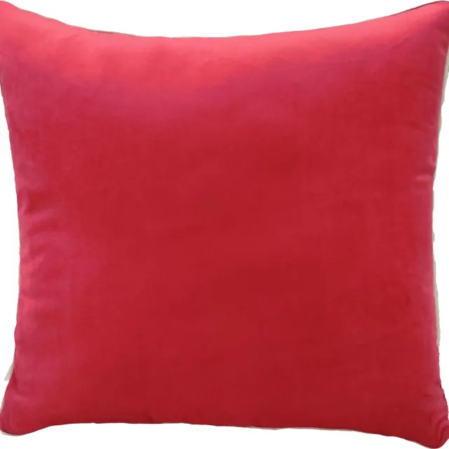 Urbane Hide Kussens woonkamer | Kussenhoes 50 X 50 cm | Kussensloop | Kussenhoes | Kussenhoesjes | Sierkussen | Velvet | met rits | Rood