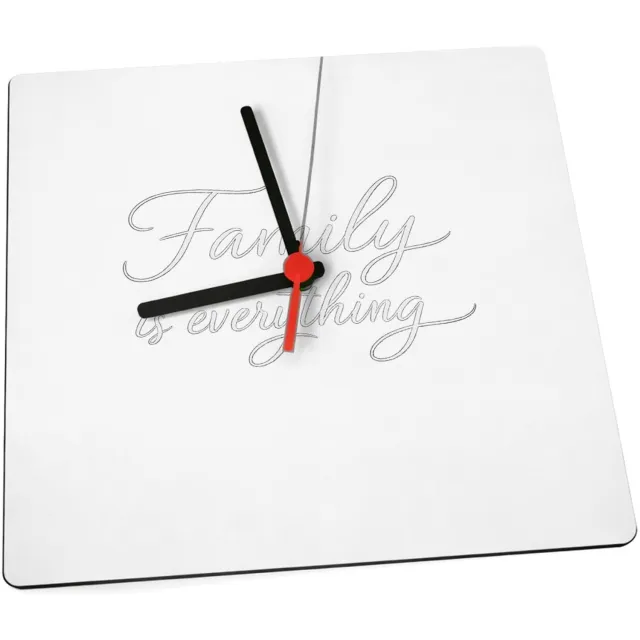 Mr Cadeautjes Klok 19 x 19 - design Persoonlijke liefdevolle titel in een rustige, minimalistisc | cadeau Wit