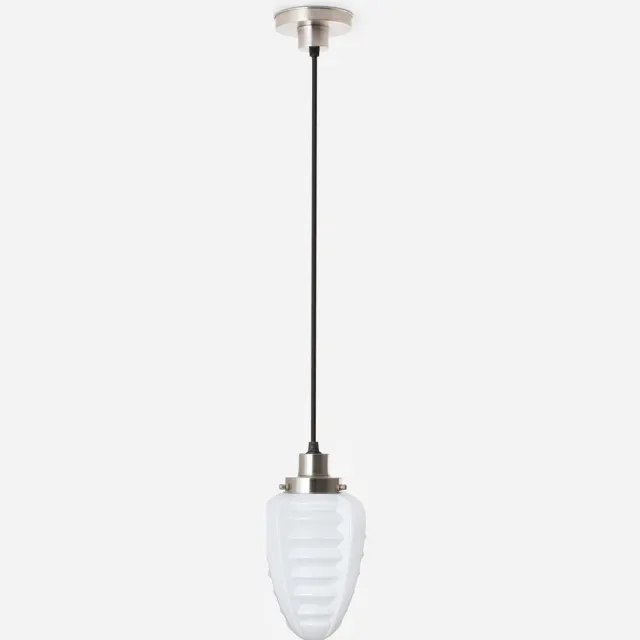 Coloured by Art Hanglamp aan snoer Parole 20's Matnikkel - Art Deco Trade