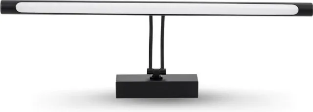 Vtw Living Spiegellamp Badkamer Led - 50cm - Industrieel - Badkamer Spiegel Verlichting - Dimbaar - Zwart