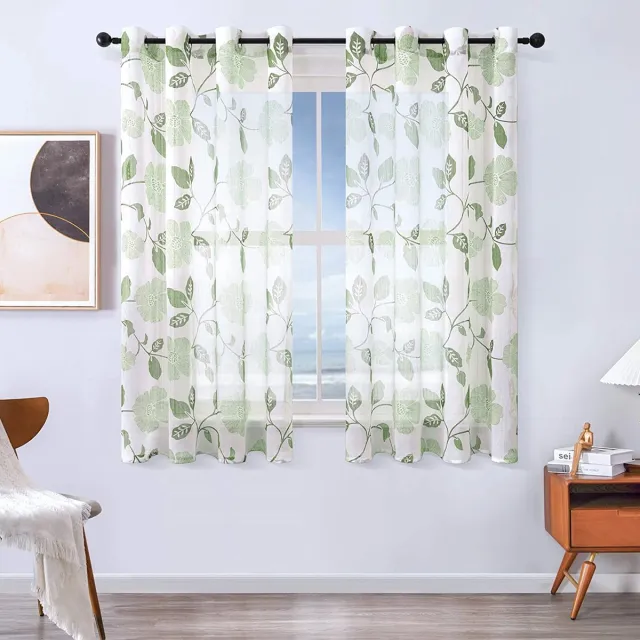 MRTERRS Premium Vitrage – Woonkamer Raam Accessiores – Curtains – Voile Groen turquoise