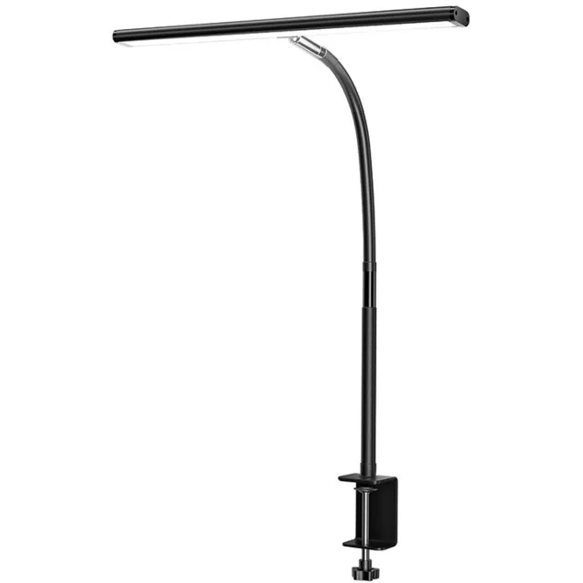 Vicon Bureaulamp LED Dimbaar - 3 Kleuren licht - Met Klem - Monitor lamp - Klemlamp - Leeslamp - Tafellamp - Bedlamp - Hobbylamp Zwart