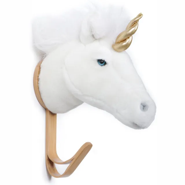 Wild&Soft Wild & Soft Houten dierenkapstok - Eenhoorn Wit
