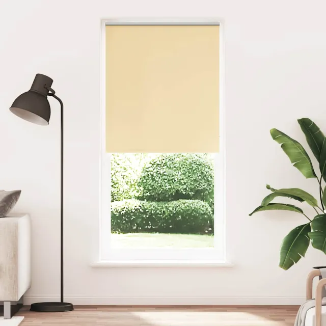 vidaXL Rolgordijn verduisterend 84,4 x 230 cm stofbreedte 80 cm beige