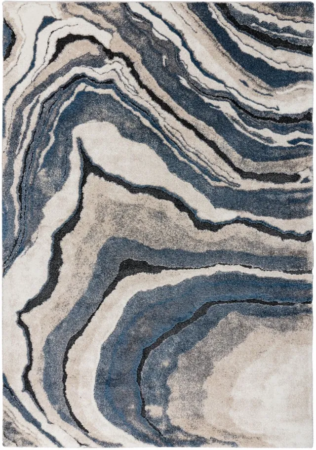 Padiro design laagpolig vloerkleed 200 x 290 cm - lichtbeige - modern abstract ontwerp - voor vloerverwarming - van polypropyleen, polyester en jute