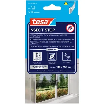 Tesa Raamhor (insectstop) - 130x150cm - Antraciet - Textiel Zwart