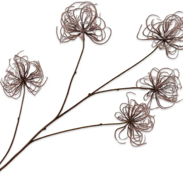 Silk-ka Kunsttak - clematis - blauw - H95 cm Bruin