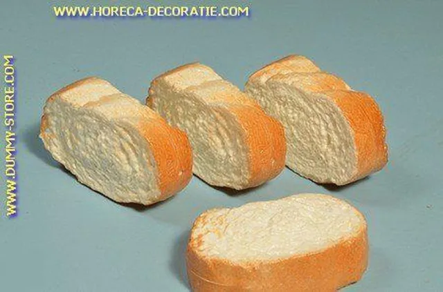 MilaNNE Stokbrood, 4 plakjes - 90 x 50 mm - brooddummy Bruin