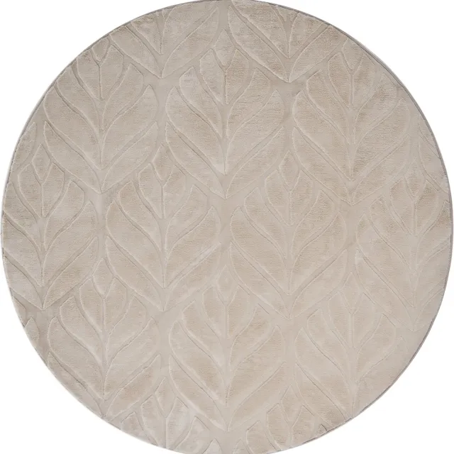 Beliani MITCHELL - Vloerkleed - Beige - ø 160 cm - Kunstbont