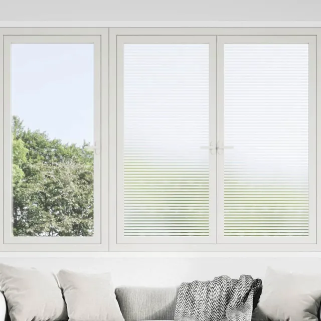 vidaXL Raamfolies strepenpatroon mat PVC Wit