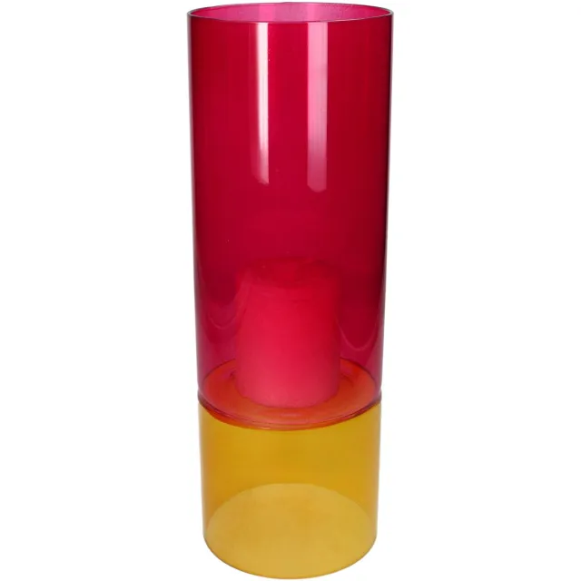 HD Collection Vase Glass Multi 12x12x35cm