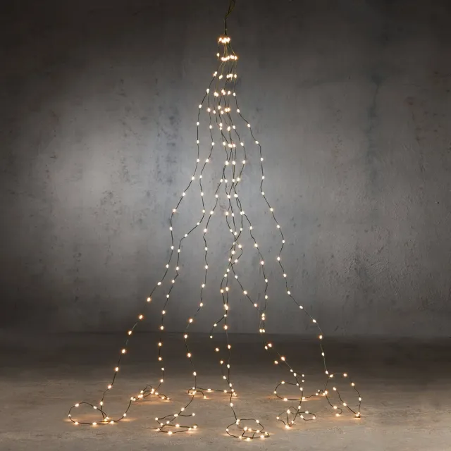 Luca Lighting Lichtmantel Kerstboomverlichting met 256 LED Lampjes - L160 cm - Warm Wit