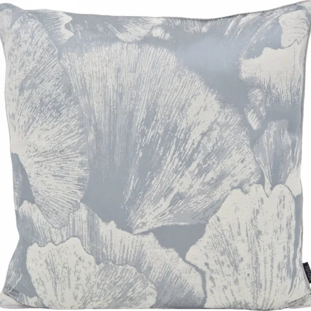 NOVÉE Sierkussen Ginkgo Silver | 45 x 45 cm | Jacquard/Polyester Zilver