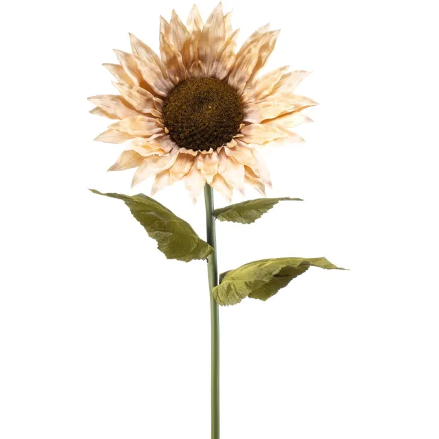Emerald Kunstbloem Zonnebloem XL 90cm beige - Kunstplant voor binnen