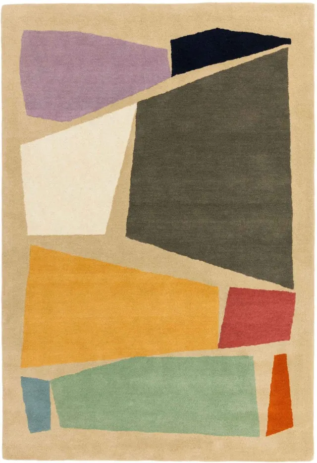 Eazy Living Easy Living - Reef-Shapes-multi Vloerkleed - 200x290 cm - Rechthoekig - Laagpolig Tapijt - Retro - Meerkleurig