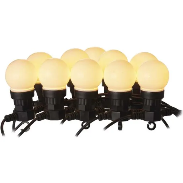 Emos DCPW01, Lichtdecoratie ketting, Zwart, Wit, Ambiance, IP44, Zwart, 10 gloeilamp(en)