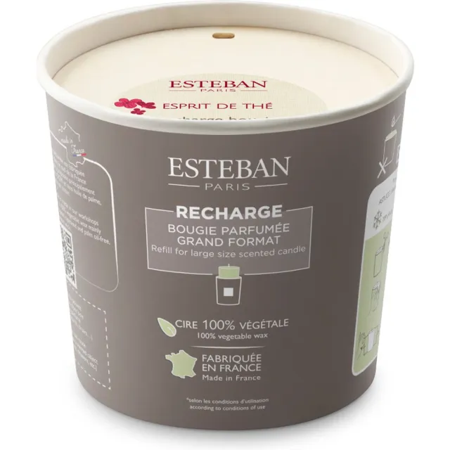Esteban Classic Esprit de The Navulling Geurkaars 450gr Wit